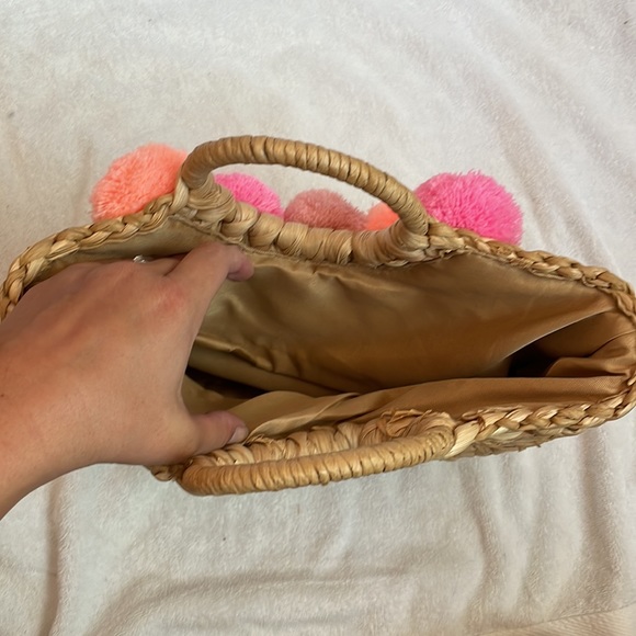 Pompom straw beach bag - Picture 6 of 6